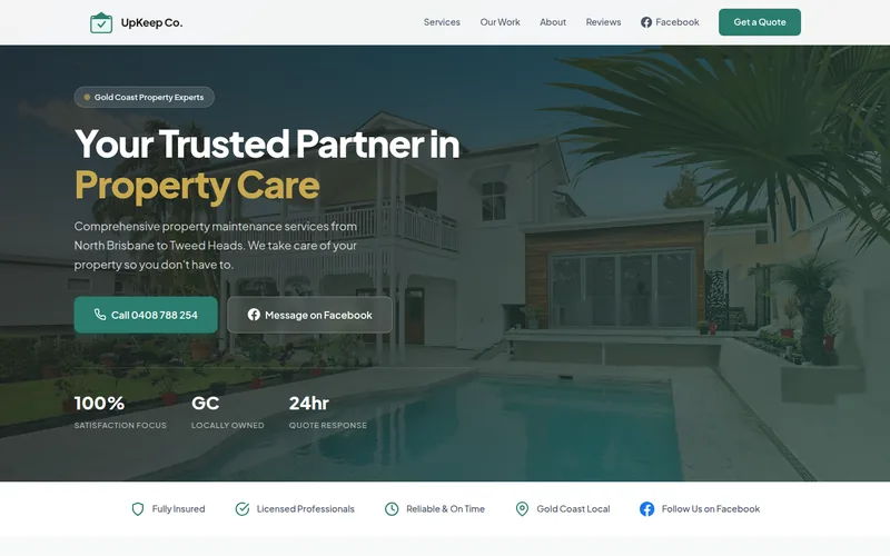 UpKeep Co — Web Design / Local Business